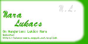mara lukacs business card