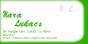 mara lukacs business card